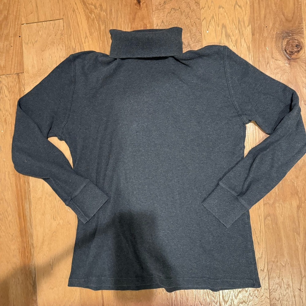 Calida Womens Black Cotton Turtleneck Long Sleeve Top Size Small